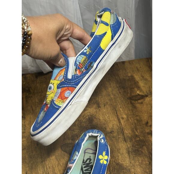 Vans Spongebob SquarePants x Classic Slip-On Shoes 'Alohabob' Size M 3.5 W 5 - Picture 6 of 13